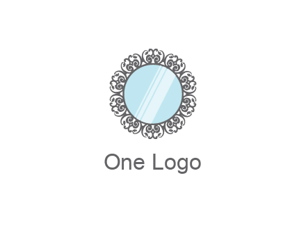 round mirror wall decoration logo