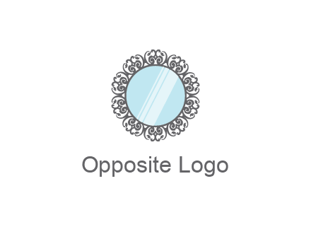 round mirror wall decoration logo