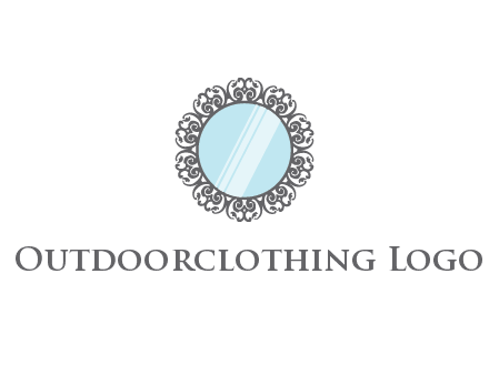 round mirror wall decoration logo