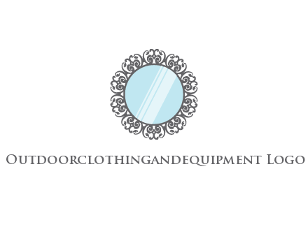 round mirror wall decoration logo