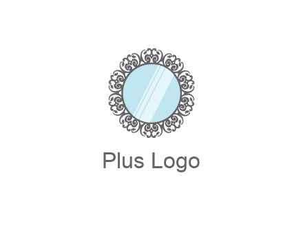 round mirror wall decoration logo