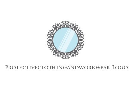 round mirror wall decoration logo