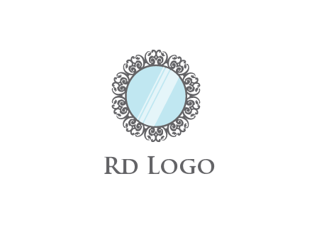 round mirror wall decoration logo