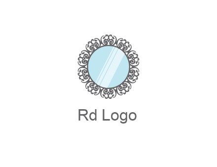 round mirror wall decoration logo