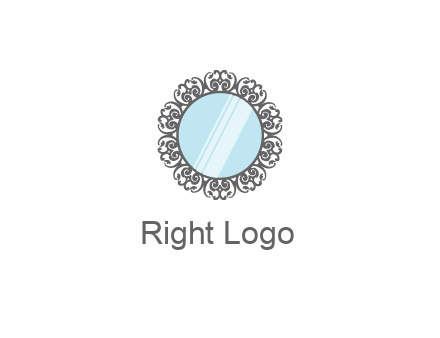 round mirror wall decoration logo