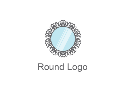 round mirror wall decoration logo