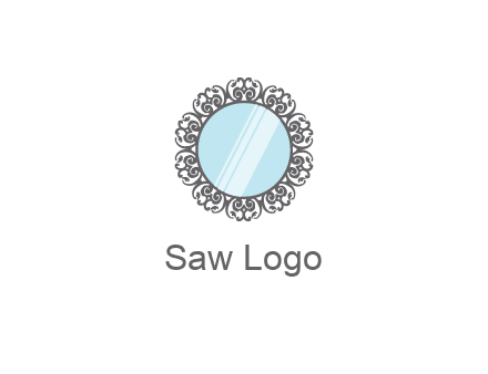 round mirror wall decoration logo