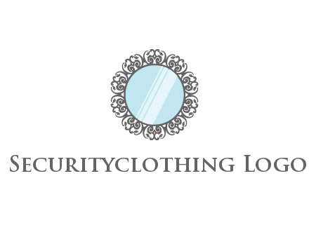 round mirror wall decoration logo