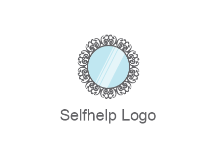 round mirror wall decoration logo