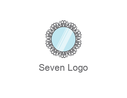round mirror wall decoration logo