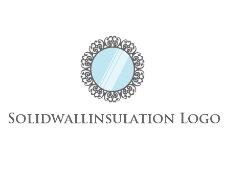 round mirror wall decoration logo
