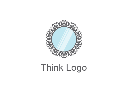 round mirror wall decoration logo