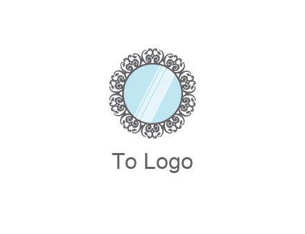 round mirror wall decoration logo