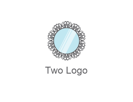 round mirror wall decoration logo