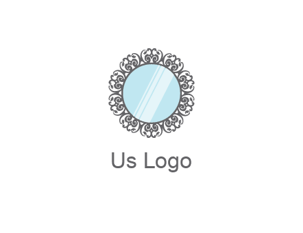 round mirror wall decoration logo