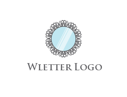 round mirror wall decoration logo