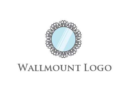 round mirror wall decoration logo