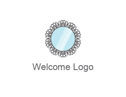 round mirror wall decoration logo