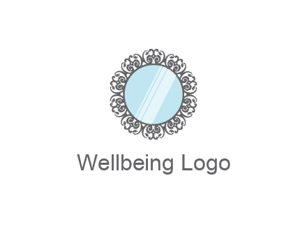round mirror wall decoration logo