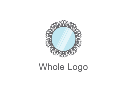 round mirror wall decoration logo