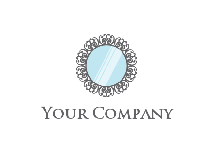 round mirror wall decoration logo