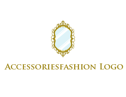 wall mirror for home decor or interior design logo