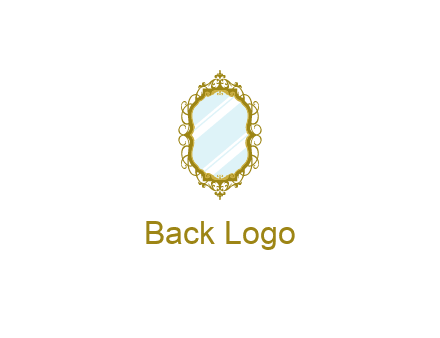 wall mirror for home decor or interior design logo