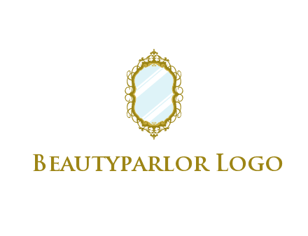 wall mirror for home decor or interior design logo