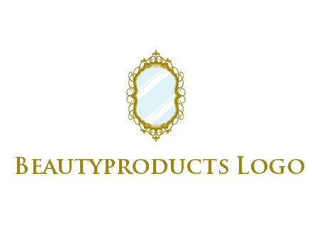 wall mirror for home decor or interior design logo