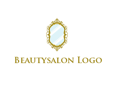 wall mirror for home decor or interior design logo