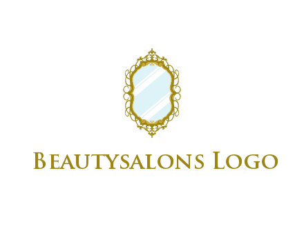 wall mirror for home decor or interior design logo