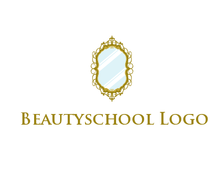 wall mirror for home decor or interior design logo