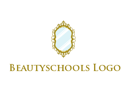 wall mirror for home decor or interior design logo