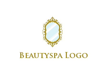 wall mirror for home decor or interior design logo