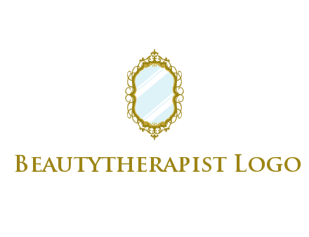wall mirror for home decor or interior design logo