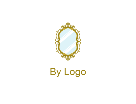 wall mirror for home decor or interior design logo