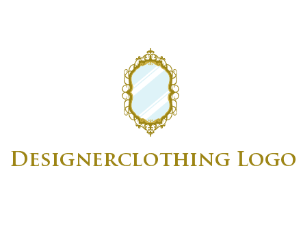 wall mirror for home decor or interior design logo