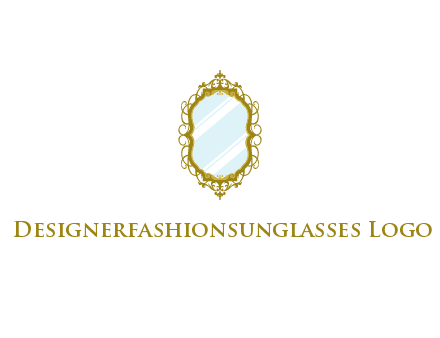 wall mirror for home decor or interior design logo