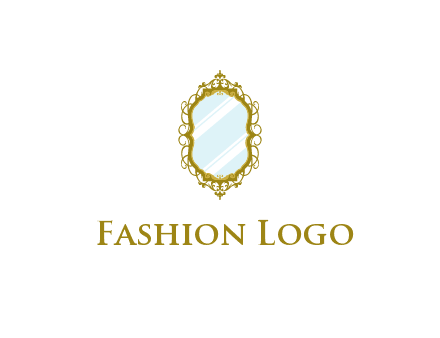 wall mirror for home decor or interior design logo