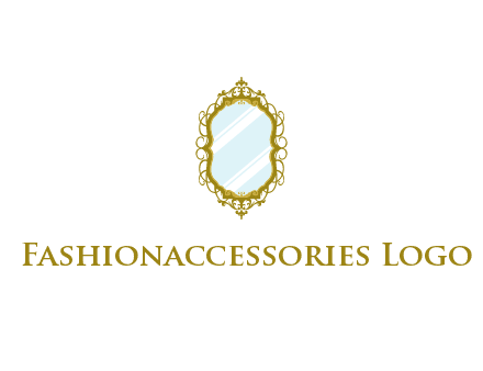 wall mirror for home decor or interior design logo