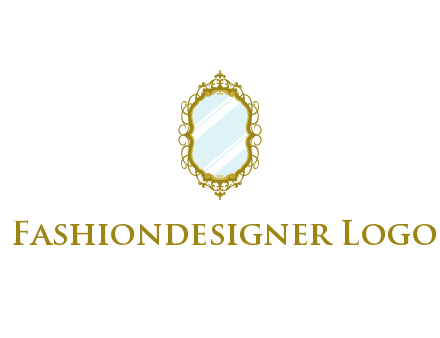 wall mirror for home decor or interior design logo