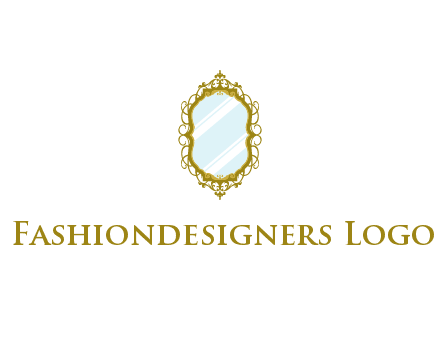 wall mirror for home decor or interior design logo