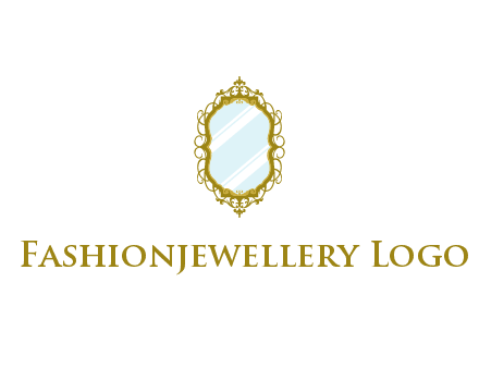 wall mirror for home decor or interior design logo