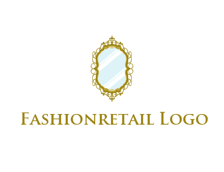 wall mirror for home decor or interior design logo