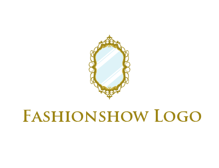 wall mirror for home decor or interior design logo