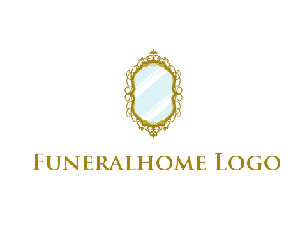 wall mirror for home decor or interior design logo