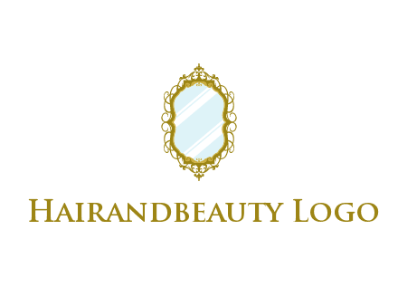 wall mirror for home decor or interior design logo