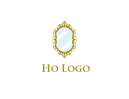 wall mirror for home decor or interior design logo