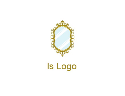 wall mirror for home decor or interior design logo