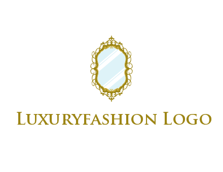 wall mirror for home decor or interior design logo